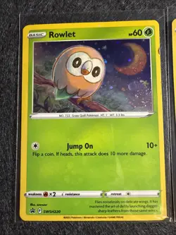 Pokemon TCG Rowlet SWSH220 Cyndaquil SWSH221 Oshawott SWSH222 Cosmos Holo NM - Image 2