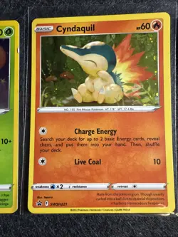 Pokemon TCG Rowlet SWSH220 Cyndaquil SWSH221 Oshawott SWSH222 Cosmos Holo NM - Image 3