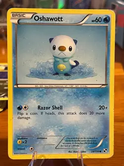 2011 Pokemon Black & White Base Set Oshawott 28/114 Common Basic MP - Image 1