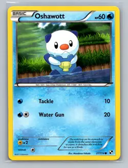 Pokemon TCG Oshawott (27) 27/114 Black and White Normal LP - Image 1