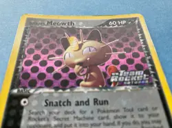 Pokemon Reverse/Stamped Holo Rocket’s Meowth- EX Team Rocket Returns- 46/109 - Image 3