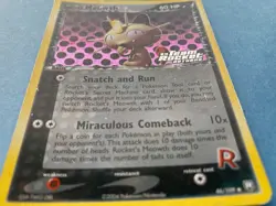 Pokemon Reverse/Stamped Holo Rocket’s Meowth- EX Team Rocket Returns- 46/109 - Image 4