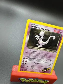 Vintage Pokemon TCG Gym Challenge Rocket's Mewtwo 14/132Holo Swirl 🌀 Exc/NM - Image 2