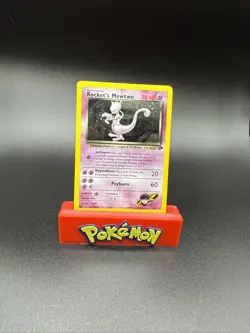 Vintage Pokemon TCG Gym Challenge Rocket's Mewtwo 14/132Holo Swirl 🌀 Exc/NM - Image 3