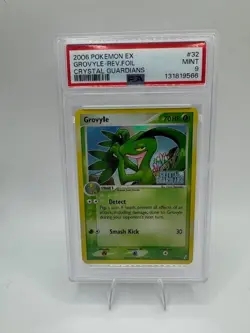 POKEMON 2006 EX CRYSTAL GUARDIANS GROVYLE REVERSE FOIL 32/100 PSA 9 - Image 1