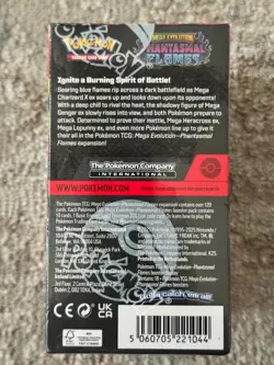 Pokemon TCG Phantasmal Flames Half Booster Box (18 Packs) Small Tear in Seal - Image 2