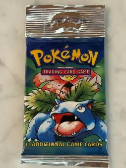 Pokemon 1999 Wizards of the Coast Base Set Booster Pack Venasaur (Unweighed) - Image 1