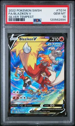 Pokemon TCG Blaziken V TG14/TG30 Silver Tempest Trainer Gallery Ultra PSA 10 - Image 1