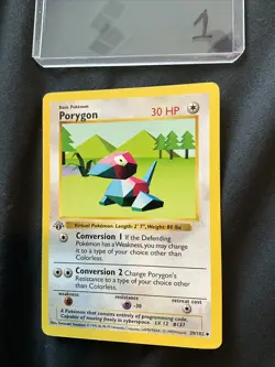 Pokemon TCG First Edition Porygon 039/102 Base Set (Shadowless) Regular - Image 2