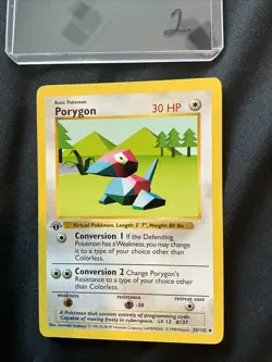 Pokemon TCG First Edition Porygon 039/102 Base Set (Shadowless) Regular - Image 5