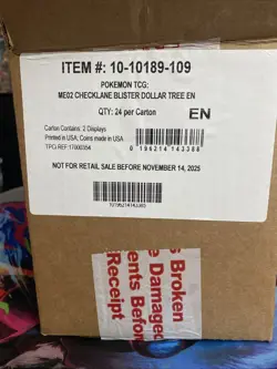 Pokemon ME02 Phantasmal Flames Checklane Blister Case 24 ct Dollar Tree SEALED - Image 2