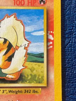 Arcanine 23/102 INK BLOT ERROR Pokemon Base Set (1999) Vintage WOTC - NM/LP - Image 2