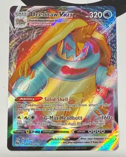 POKEMON TCG DREDNAW VMAX 015/073 FULL ART CHAMPIONS PATH MINT PACK TO SLEEVE - Image 1