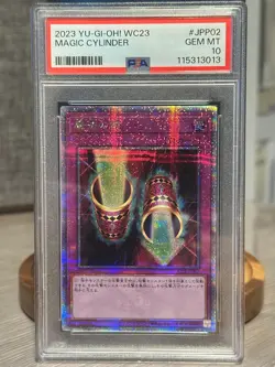 Yugioh! Dark Magician Girl & Magic Cylinder Japanese Set WC 2023 PSA 10 Gem Mint - Image 4