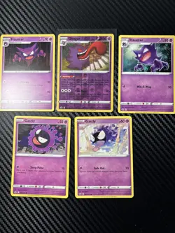5x Gengar Gastly & Haunter Card Lot Pokemon Cards Set TCG - Image 1