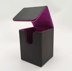 Purple Deck Box- Fits 100+ Single-Sleeved Cards - MTG Trading Card Storage Case - Image 1