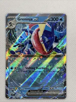 Pokemon TCG Greninja EX Stellar Crown Holo Double Rare Card 041/142 NM Condition - Image 1