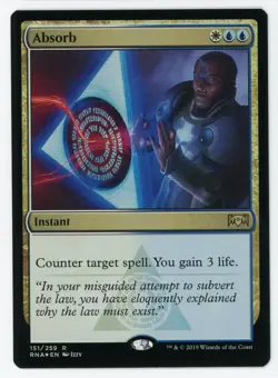 1x Absorb FOIL #151/259 - Ravnica Allegiance MTG MAGIC MTG CARD - NM - Image 1