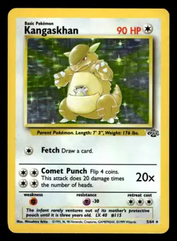 Kangaskhan 5/64 Holo Rare Jungle Set Pokemon Card - 1 - Image 1