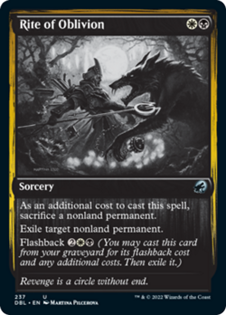 Rite of Oblivion Silver Screen FOIL Innistrad Midnight Hunt NM - Image 1