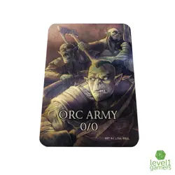 Orc Army Metal Token Magic Card | Hand-Drawn Fantasy Proxy Art on Aluminum - Image 4
