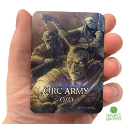 Orc Army Metal Token Magic Card | Hand-Drawn Fantasy Proxy Art on Aluminum - Image 5