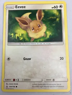 Eevee Sun & Moon: Ultra Prism 104/156 Regular Common Pokemon TCG - Image 1