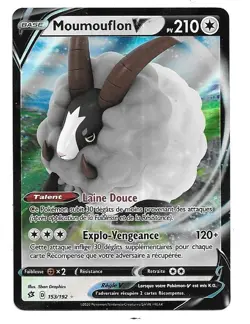 CARTE POKEMON MOUMOUFLON V 210 PV 153/192 EPEE ET BOUCLIER CLASH DES REBELLES 02 - Image 1