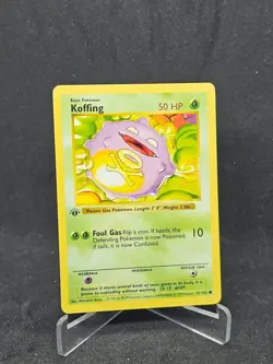 Pokemon Card Koffing 51/102 Base Set Common 1st Edition - Image 1