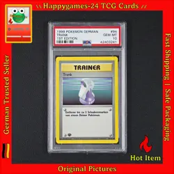 PSA - 10 WOTC 1. Edition Potion Pokemon Karte TCG 94/102 Base Set /T93 - Image 1