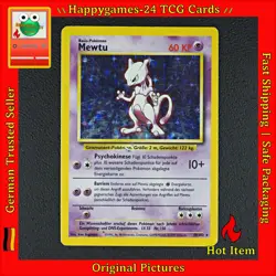 Mewtu - Mewtwo Pokemon Karte TCG WOTC 10/102 Rare Holo Base Basis-Set /N77 - Image 1