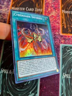 Yu-Gi-Oh! Cyberdark Inferno LEDU-EN025 Super Rare 1st Edition Near Mint - Image 2