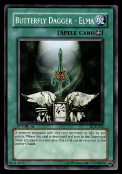 Yu-Gi-Oh! 1st Edition Butterfly Dagger - Elma #DCR-032 Light Play - Image 1