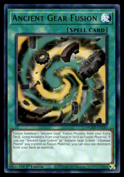 Yu-Gi-Oh! 1st Edition Ancient Gear Fusion #MGED-EN147 Light Play - Image 1