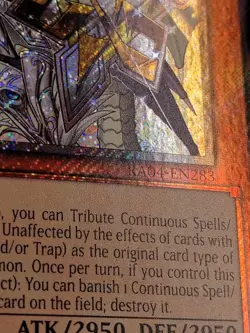 Yugioh Master Peace The True Dracoslayer King RA04-EN283 1st Platinum Secret NM - Image 4