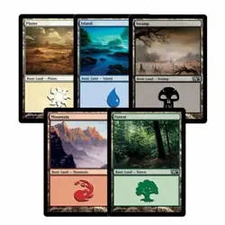 Magic The Gathering Basic Lands x 100 - 20 of Each Colour MTG Cards Ex+ Cond - Image 1