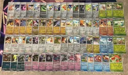 Pokemon Lot 67X Reverse Holo Cards Near Complete Prismatic Evolutions Master Set - Image 1