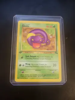 Ekans 1st Edition Pokemon Card 46/62 Fossil Set - Image 1