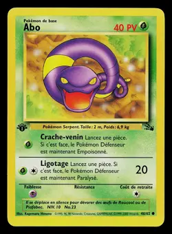 Pokemon Card - Ekans (Abo) Fossil 1st Edition French 46/62 - Image 1