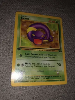 1st Edition Ekans 46/62 - Fossil - Common Pokemon Card - Near Mint (NM) - Image 1