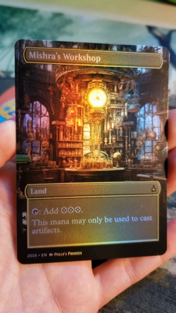 Mishra's Workshop FOIL Proxy Playtest Card with Custom Steampunk Art Design - Image 2