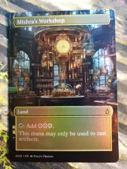 Mishra's Workshop FOIL Proxy Playtest Card with Custom Steampunk Art Design - Image 3