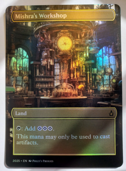 Mishra's Workshop FOIL Proxy Playtest Card with Custom Steampunk Art Design - Image 5