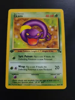 Pokemon Card 1ST EDITION Fossil Set 1999 - Ekans 46/62 - Image 1