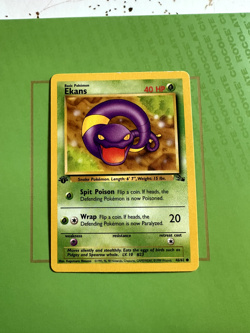 Ekans 1st Edition Pokemon Card 46/62 Fossil Very Good Condition - Image 1