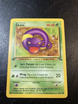 Ekans 1st Edition Fossil 46/62 Pokemon Card - Image 1