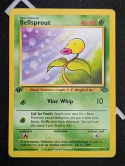 Bellsprout 1st Edition 49/64 Jungle Common Pokemon Vintage Card WOTC LP 1999 - Image 1