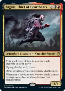 x1 Zagras, Thief of Heartbeats R MTG Zendikar Rising M/NM, English - Image 1