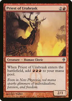 1x Priest of Urabrask - NM English MTG - New Phyrexia - Image 1