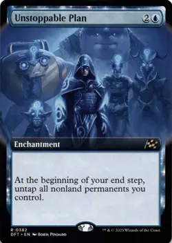Unstoppable Plan EXTENDED ART Aetherdrift Magic MTG NM - Image 1